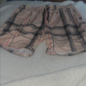 SHEIN Plaid Women Shorts - Tan and Black